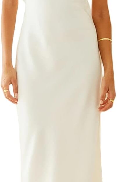 Women's Satin Silk Backless Strapless Tube Maxi Dress