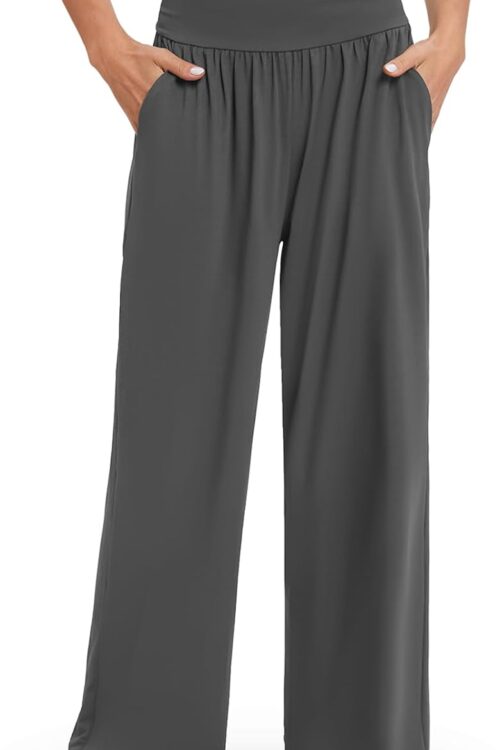 Women's High Waisted Wide Leg Yoga Sweatpants with Pockets