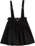 Women's Gothic Lolita Heart Button Adjustable Suspender Skirt