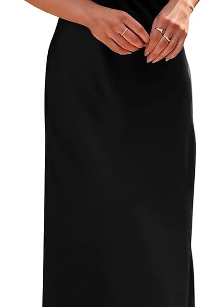 Women's Sleeveless Mock Neck Satin Maxi Cocktail Dress