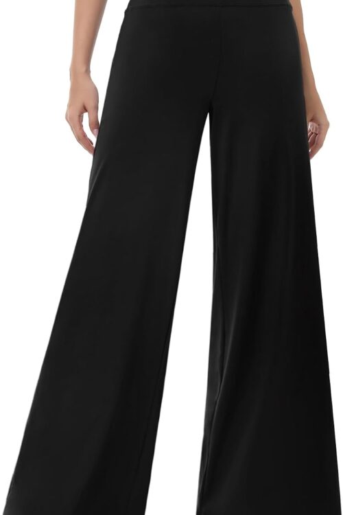 Women's High Waist Stretchy Wide Leg Palazzo Pants
