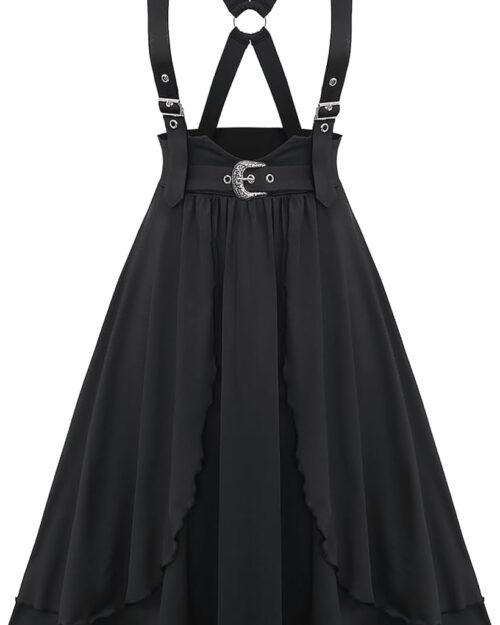 Plus Size Women's High Waisted A-Line Gothic Mini Skirt