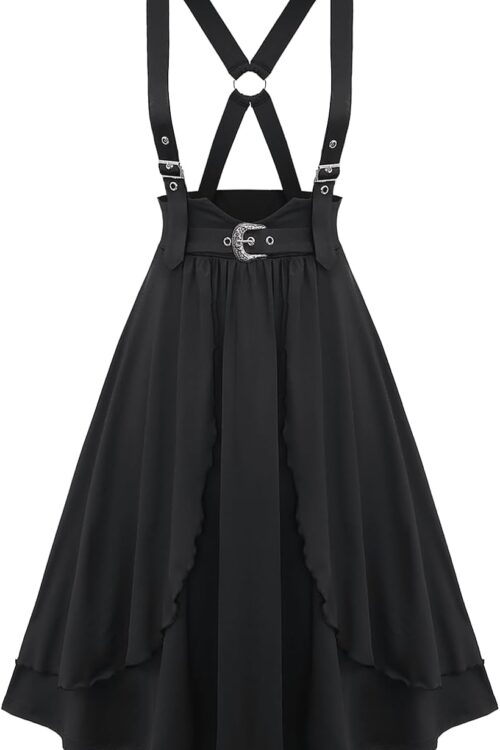 Plus Size Women's High Waisted A-Line Gothic Mini Skirt