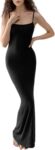 Women's Ribbed Bodycon Slip Maxi Dress