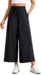Women's Lightweight High Waisted Cropped Wide Leg Sweatpants
