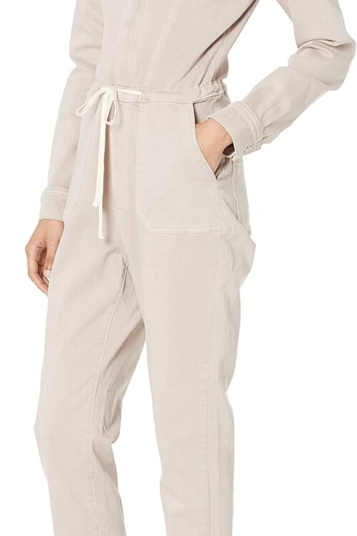 Women's Utility Long Sleeve Tie Detail Jumpsuit