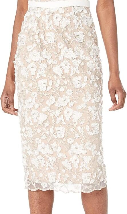 Women's V Neck Embroidered Sleeveless Belted Midi Dress