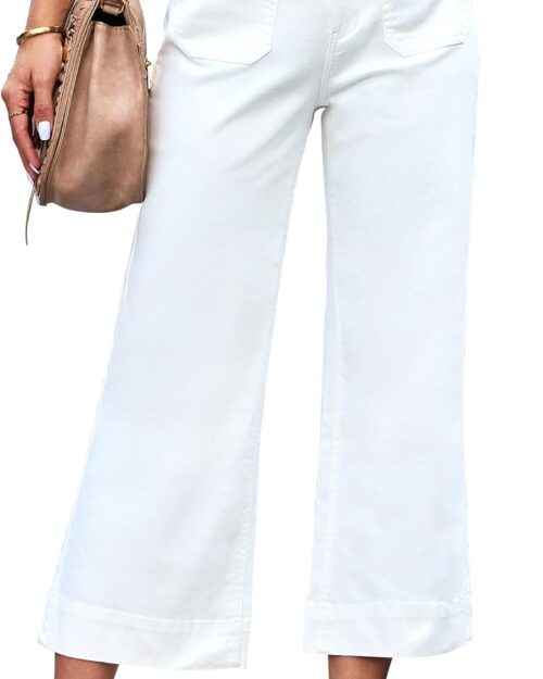 Women's Trendy High Waisted Cropped Flare Jeans
