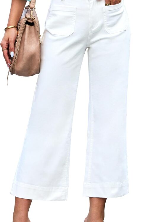 Women's Trendy High Waisted Cropped Flare Jeans