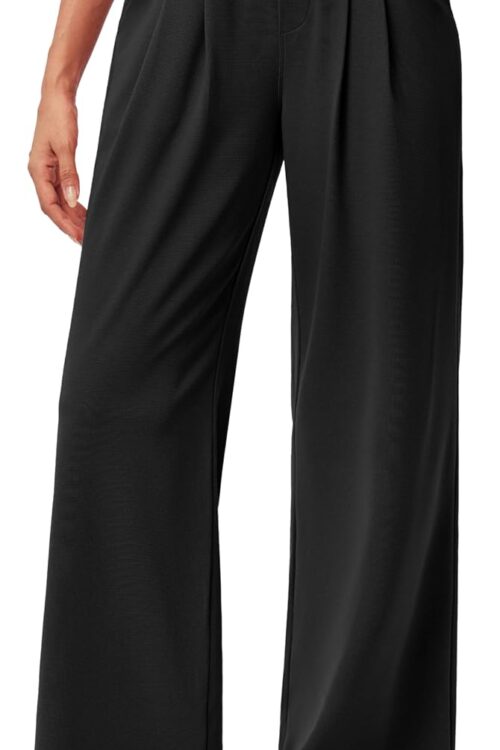 Women's High Waisted Stretchy Wide Leg Work Pants