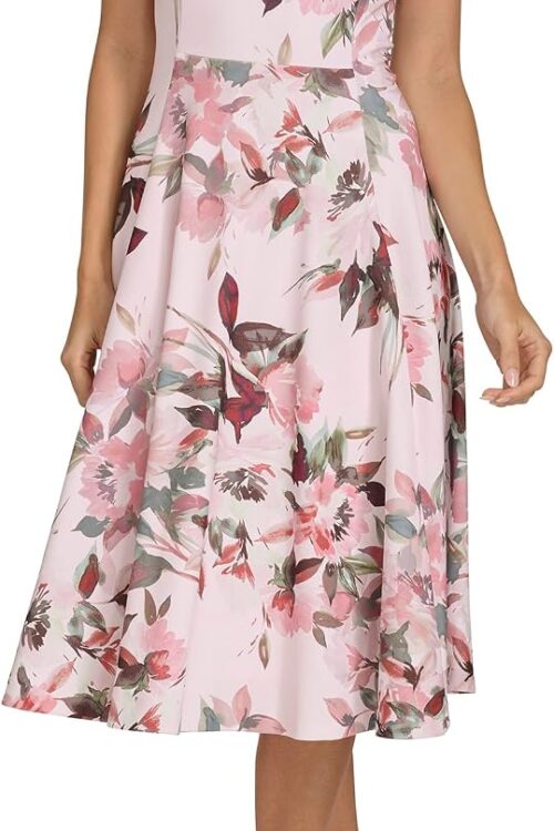 Women's Basic Sleeveless Crepe Midi Dress