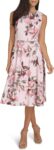 Women's Basic Sleeveless Crepe Midi Dress